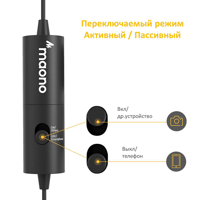 Фото Микрофон петличный Maono AU-100