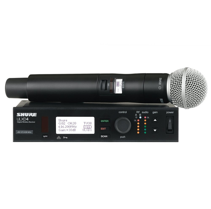 Фото SHURE ULXD24E/SM58 K51 606 - 670 MHz цифровая радиосистема с ручным передатчиком SM58