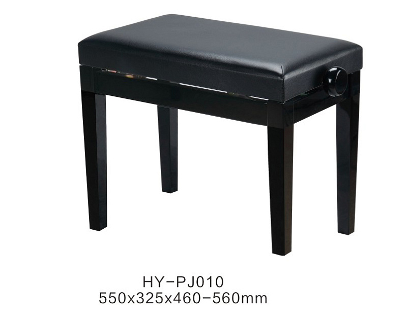 Фото HY-PJ010-GLOSS-BLACK Банкетка, черная, искусственная кожа, Rin