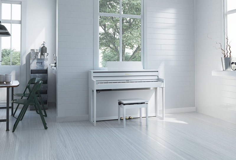 Фото Цифровое пианино ROLAND HP704 WH SET
