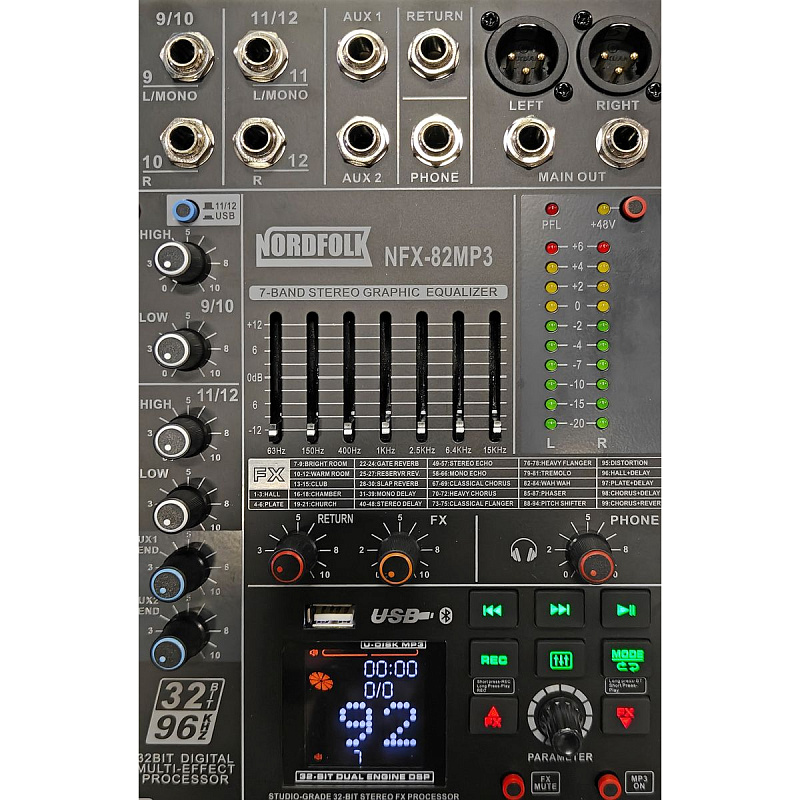 Фото Микшерный пульт NordFolk NFX-82MP3
