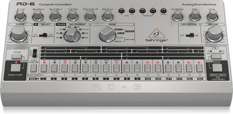 Фото Аналоговая драм-машина BEHRINGER RD-6-SR