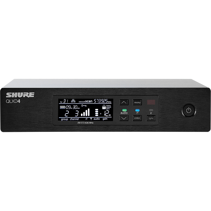 Фото SHURE QLXD4E K51 606 - 670 MHz портативный одноканальный приемник