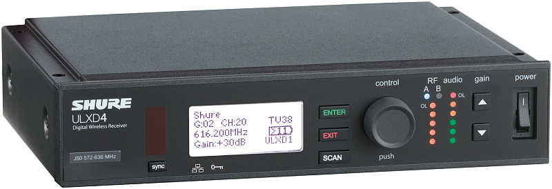 Фото SHURE ULXD14E/SM35-K51 606-670 MHz цифровая инструментальная радиосистема с портативным передатчиком ULXD1 и головным микрофоном