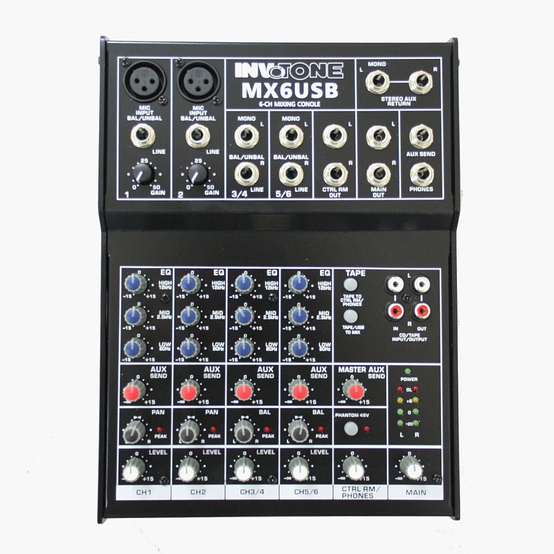 Фото Микшерный пульт Invotone MX6USB