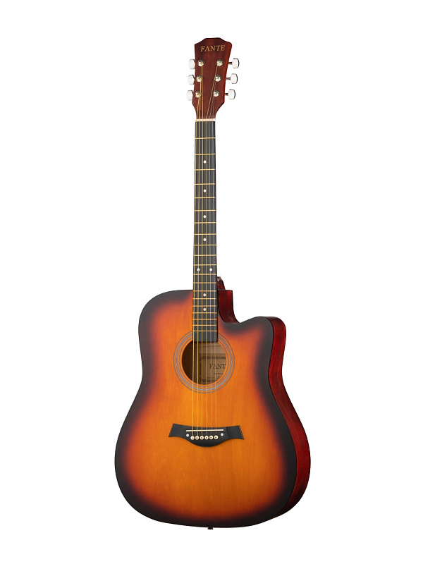 Фото FT-221-3TS Акустическая гитара 41", с вырезом, санберст, Fante